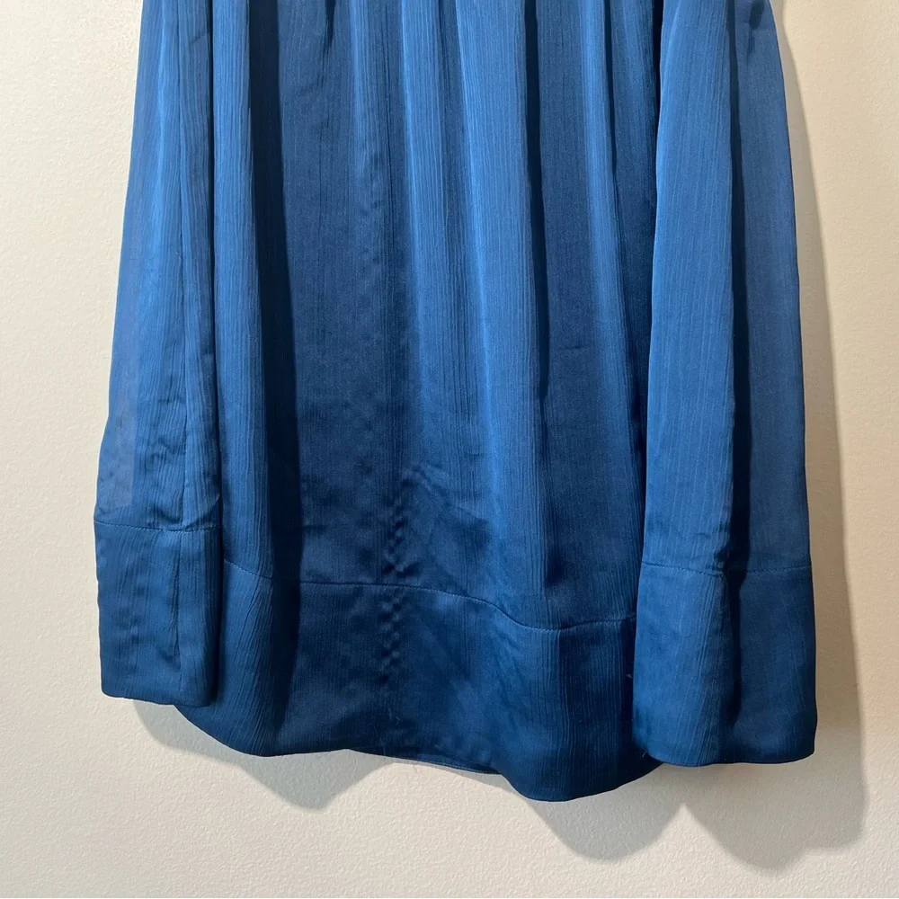 Piplette by Alice Ritter Blue Ruffle‎ Crochet Tank Top Women L Sleeveless Boho